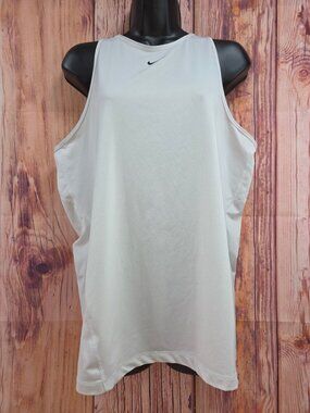 Nike Dri-Fit White Racerback Tank Top Size XL